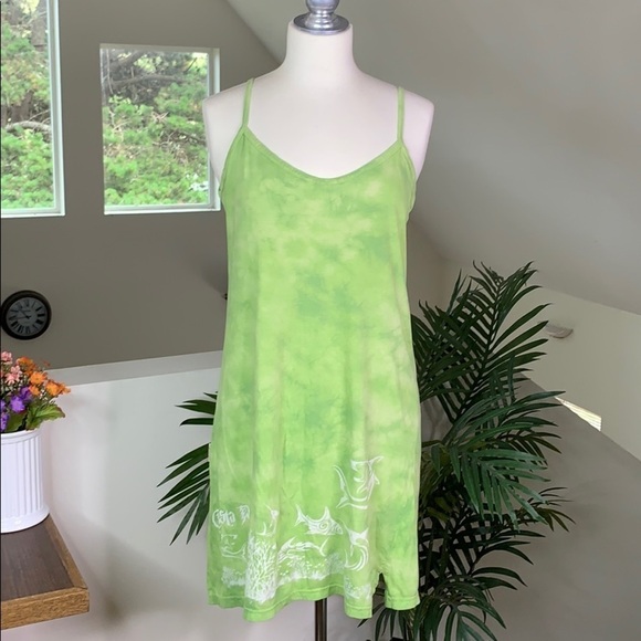 Rana Tropic Dresses & Skirts - Tie Dye Costa Rica Cotton Tank Dress L